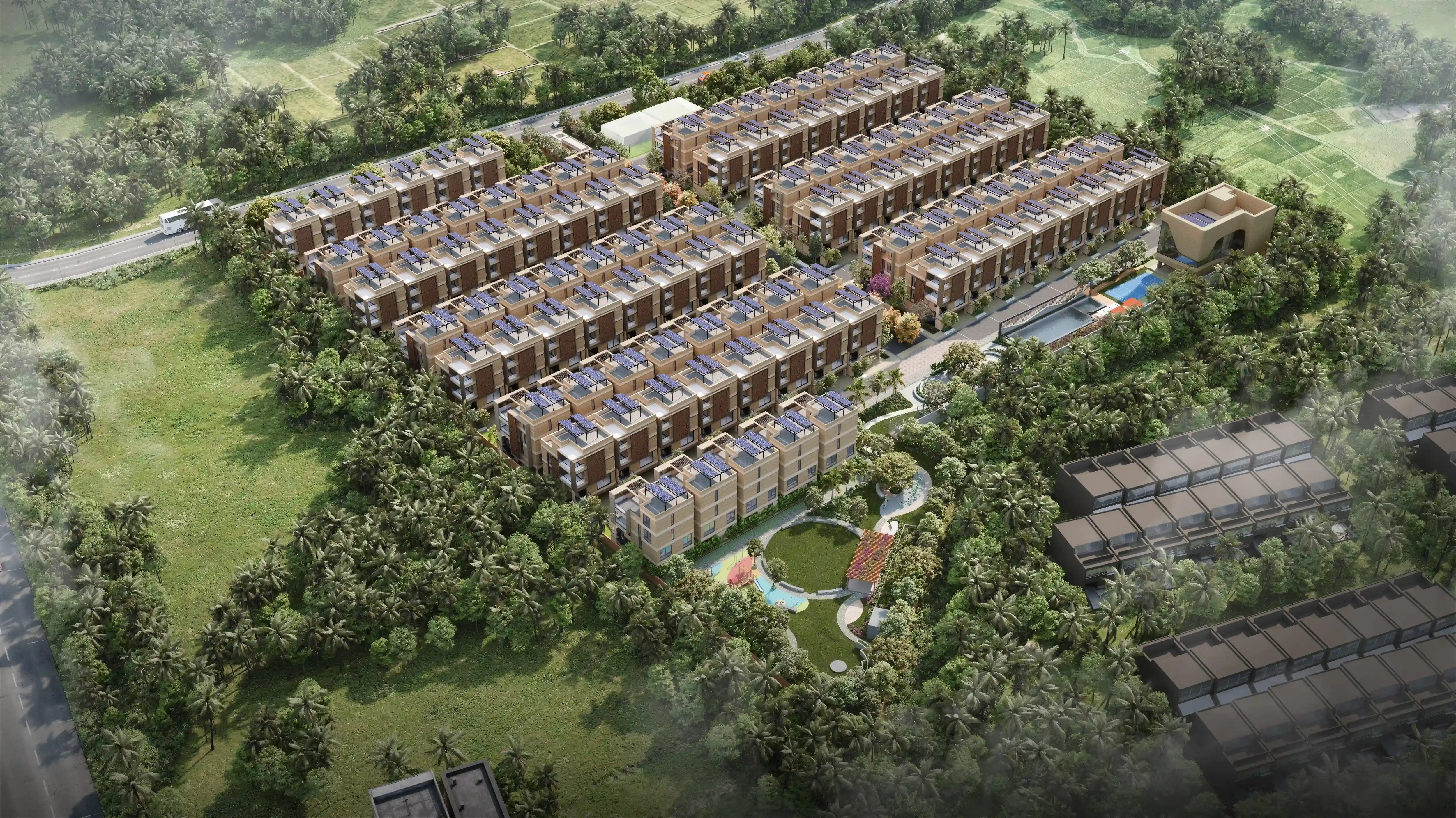 Rear Aerial Layout View